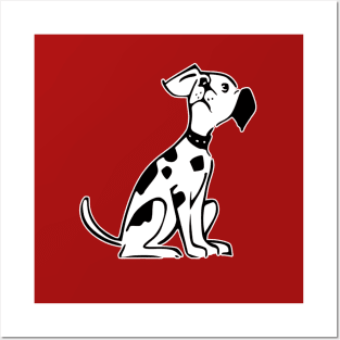 Dalmatian Dog Illustration Posters and Art